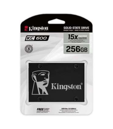 Kingston SKC600/256G KC600 SSD, 256 GB, 2.5", SATA3, 3D V-NAND TLC