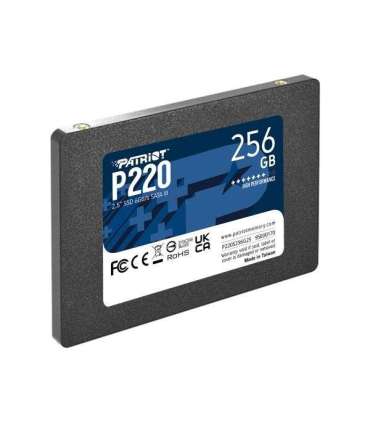 Patriot P220S256G25 P220 SSD, 256 GB, 2.5", SATA3, 6 Gbps