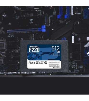 Patriot P220S512G25 P220 SSD, 512 GB, 2.5" SATA3, 6 Gbps