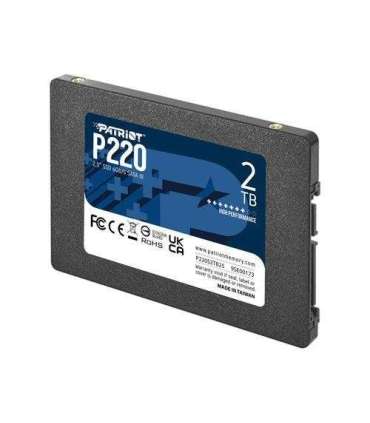 Patriot P220S2TB25 P220 SSD, 2TB, 2.5 inch, SATA3, 550/ 500 MB/s, Black