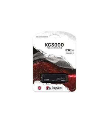 Kingston SKC3000S/512G KC3000 SSD, 512 GB, M.2 2280, PCIe 4.0, 3D TLC, 7000 MBs Read