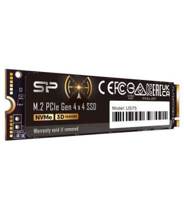 Silicon Power SP01KGBP44US7505 US75 SSD, 1 TB, M.2, PCIe Gen 4x4, 3D NAND, 7000/ 6000 MB/s