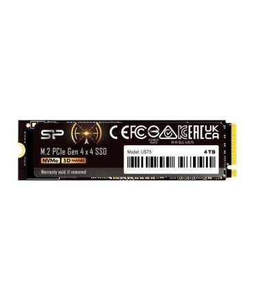 Silicon Power SP02KGBP44US7505 US75 SSD, 2 TB, M.2, PCIe Gen 4x4, 3D NAND, 7000/ 6500 MB/s
