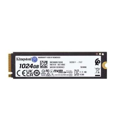 Kingston SKC3000S/1024G KC3000 SSD, 1TB, M.2 NVMe, PCIe 4.0, 3D TLC, 7000/ 6000 MB/s, Black