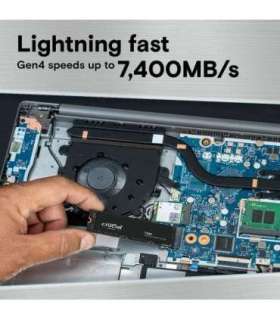 Crucial CT500T500SSD8 T500 SSD, 500 GB, M.2 2280, PCIe 4.0 NVMe, 7300/ 6800 MB/s, No HS