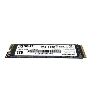 Patriot P320P1TBM28 P320 PCIe M.2 INTERNAL SSD, 1 TB, M.2 2280, PCIe Gen 3x4, 3000/2200 MB/s