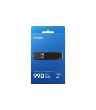 Samsung MZ-V9S1T0BW 990 EVO Plus SSD, 1 TB, M.2, PCIe 4.0, 7150 MB/s, 1350000 IOPS, Black