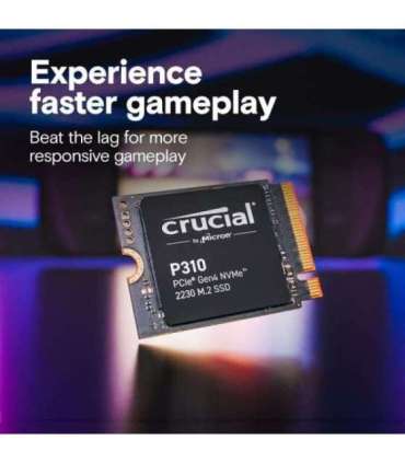 Crucial CT2000P31 P310 SSD, 2 TB, M.2 NVMe, PCIe Gen 4x4, 3D NAND, 7100/ 6000 MB/s, Heatsink