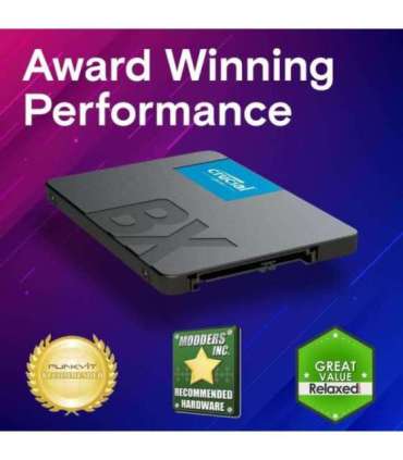 Crucial CT4000BX500SSD BX500 SSD, 4 TB, 2.5" SATA3, 540/ 500MB/s, Black