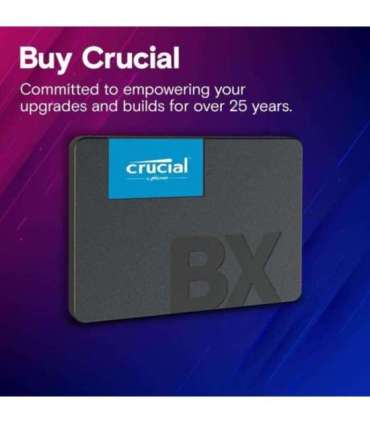 Crucial CT4000BX500SSD BX500 SSD, 4 TB, 2.5" SATA3, 540/ 500MB/s, Black