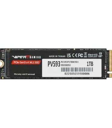Patriot PV593P1TBM28H PV593 VIPER SSD, 1TB, M.2 2280, PCIe Gen5 x4, 14000/ 13000 MB/s (max)
