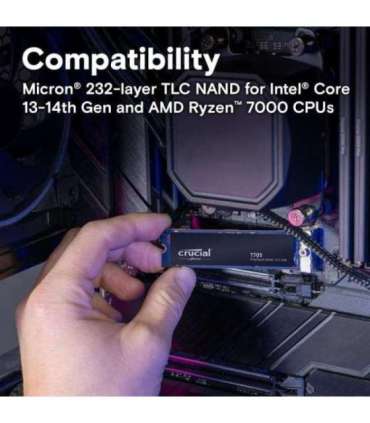 Crucial CT1000T705SSD3 T705 SSD, 1 TB, M.2, MVME, PCIe Gen5, 13600/ 10200 MB/s