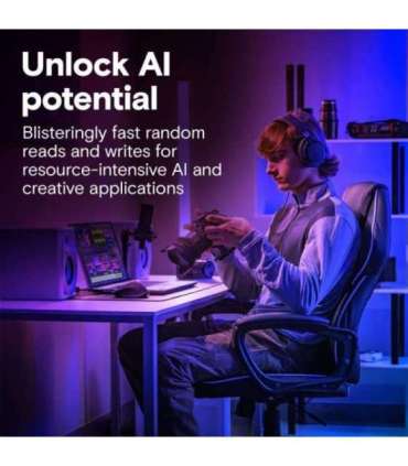 Crucial CT4000T710SSD5 T710 SSD, 4 TB, M.2, PCIe Gen5, NVMe, 14900/ 13800 MB/s, Heatsink