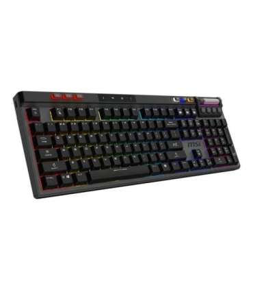 MSI STRIKE PRO WIRELESS Gaming keyboard Wireless US Black 2.4 GHz Wireless, Bluetooth, USB 2.0 Kailh