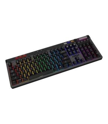 MSI STRIKE PRO WIRELESS Gaming keyboard Wireless US Black 2.4 GHz Wireless, Bluetooth, USB 2.0 Kailh