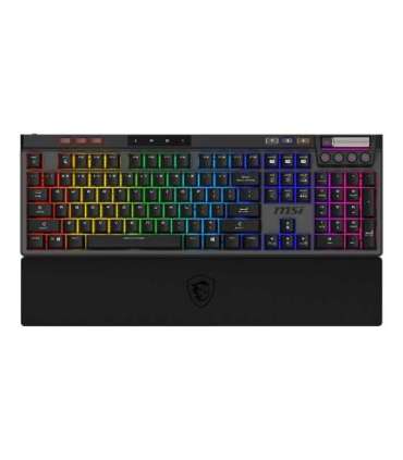 MSI STRIKE PRO WIRELESS Gaming keyboard Wireless US Black 2.4 GHz Wireless, Bluetooth, USB 2.0 Kailh