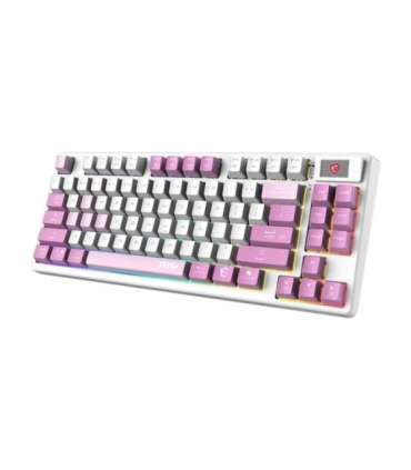 MSI FORGE GK600 TKL WIRELESS VIOLET Gaming keyboard Wireless US 2.4 GHz Wireless, Bluetooth, USB 2.0 |