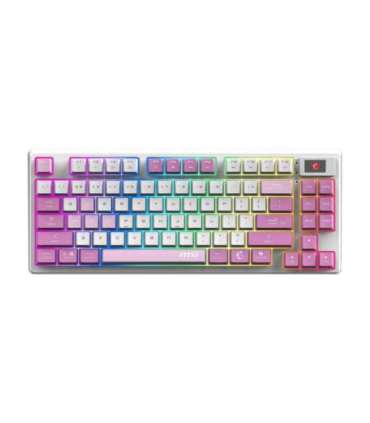 MSI FORGE GK600 TKL WIRELESS VIOLET Gaming keyboard Wireless US 2.4 GHz Wireless, Bluetooth, USB 2.0 |