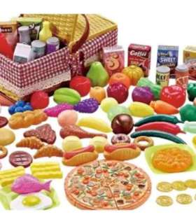 WOOPIE Kosz Piknikowy Owoce Warzywa Fast Food Zestaw XXL 103el.