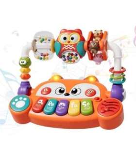 WOOPIE BABY Interaktywne Pianino Edukacyjne Sensoryczne Lisek LED Grzechotki