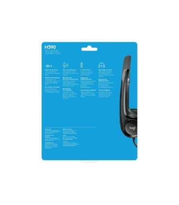 Logitech Computer headset H390 Built-in microphone USB Type-A Black