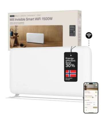 Mill WiFi Panel Heater PA1500WIFI4A Panel Heater 1500 W Suitable for rooms up to 22 m² White IPX4