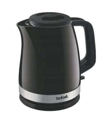 TEFAL Kettle KO150F30 Delfini Vision Electric 2400 W 1.5 L Plastic 360° rotational base Black/Stainless