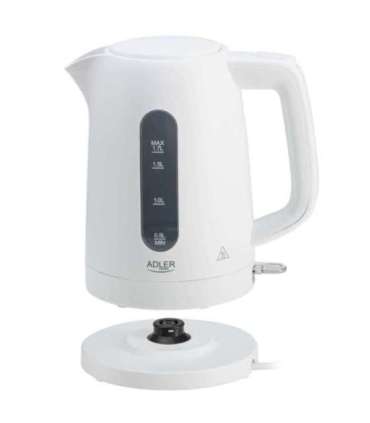 Adler Kettle AD 1379w Electric 2200 W 1.7 L Polypropylene 360° rotational base White