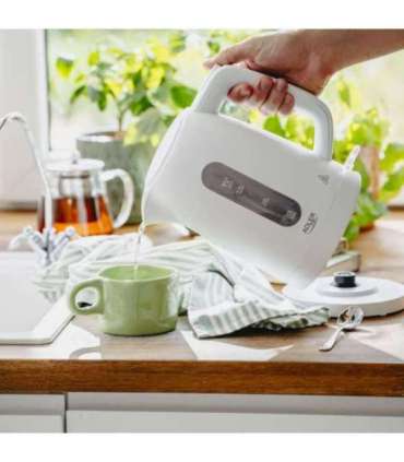 Adler Kettle AD 1379w Electric 2200 W 1.7 L Polypropylene 360° rotational base White