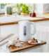 Adler Kettle AD 1379w Electric 2200 W 1.7 L Polypropylene 360° rotational base White