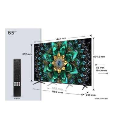 TV Set|TCL|65 "|4K Ultra HD|3840 x 2160 pixels|Flat|16:9|QD-Mini LED|65Q6C