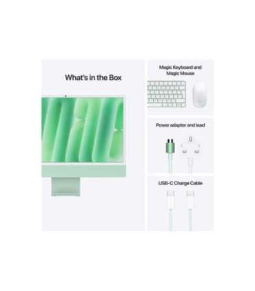Apple iMac 24” 4.5K Retina, Apple M4 8C CPU, 8C GPU/16GB/256GB SSD/Green/INT Apple