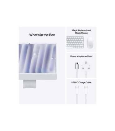 Apple iMac 24” 4.5K Retina, Apple M4 8C CPU, 8C GPU/16GB/256GB SSD/Silver/INT Apple