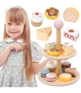 VIGA Drewniany Stojak na Ciasto z Akcesoriami