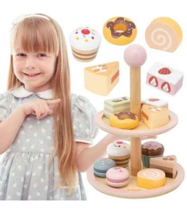 VIGA Drewniany Stojak na Ciasto z Akcesoriami