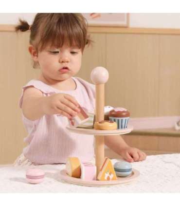 VIGA Drewniany Stojak na Ciasto z Akcesoriami