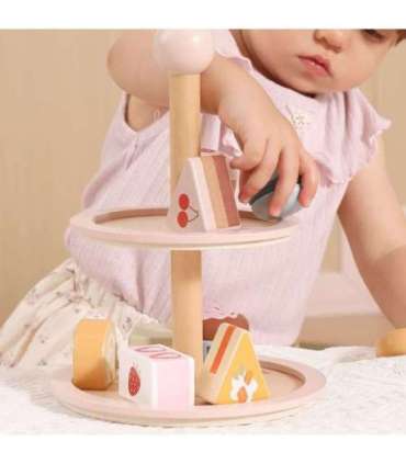 VIGA Drewniany Stojak na Ciasto z Akcesoriami