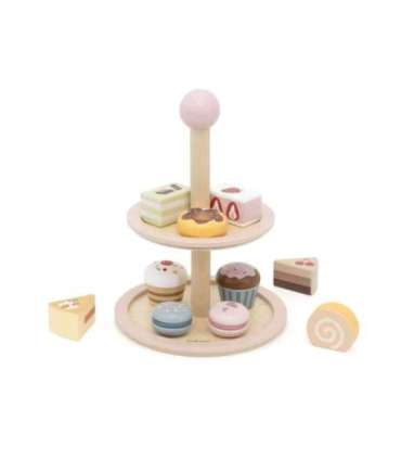 VIGA Drewniany Stojak na Ciasto z Akcesoriami