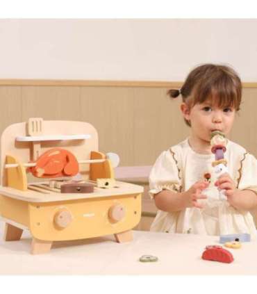 VIGA Drewniany Zestaw do Grillowania BBQ Grill