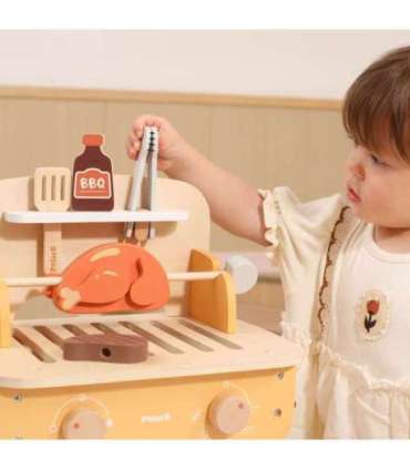 VIGA Drewniany Zestaw do Grillowania BBQ Grill