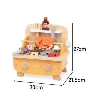 VIGA Drewniany Zestaw do Grillowania BBQ Grill