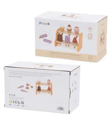 VIGA Drewniana Lodziarnia Sklepik Zestaw z Lodami 6 szt Lodów