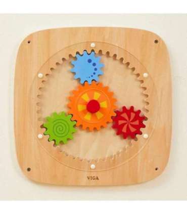 VIGA puidust tahvel värviliste hammasratastega
