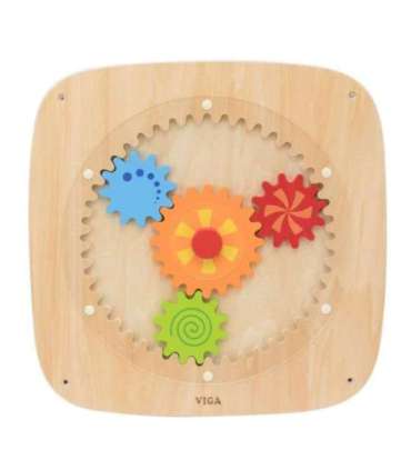 VIGA puidust tahvel värviliste hammasratastega