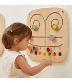 VIGA puidust manipuleerimis- ja sensoorne tahvel — labürint: puuduta ja sobita