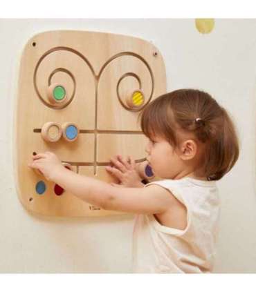 VIGA Деревянная манипуляционная сенсорная доска — лабиринт: прикоснись и подбери