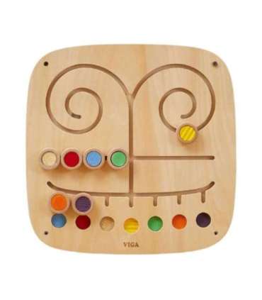 VIGA Деревянная манипуляционная сенсорная доска — лабиринт: прикоснись и подбери