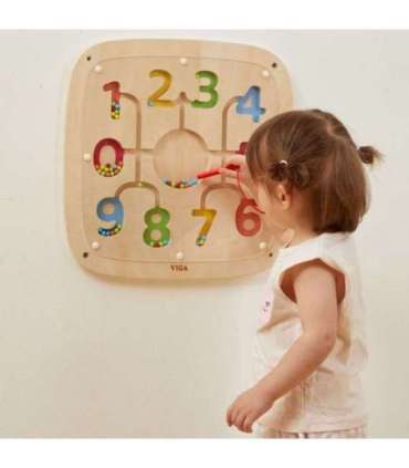 VIGA puidust manipuleeriv sensoorne tahvel numbrite õppimiseks — sorter