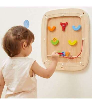 VIGA Drewniana Tablica Manipulacyjna Sensoryczna Gra w Pinball