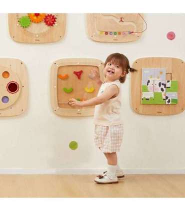 VIGA Drewniana Tablica Manipulacyjna Sensoryczna Gra w Pinball